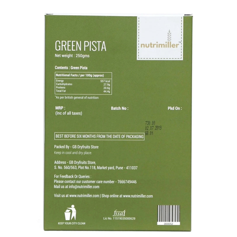 Green Pistachios (Irani Pista)- 250 grams