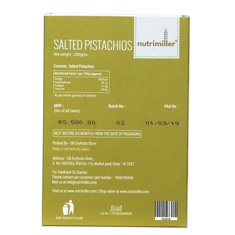 Salted Pistachios - 250 grams